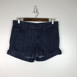 Banana Republic Dark Wash Cuffed Denim Jean Shorts